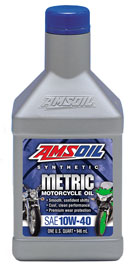 AMSOIL Metric Synthetic 10W-40 Motorcycle Oil