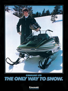 1980 Kawasaki Invader 440 Snowmobile Poster