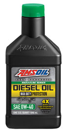 AMSOIL Signature Series 0W-40 Max-Duty Synthetic Diesel Oil